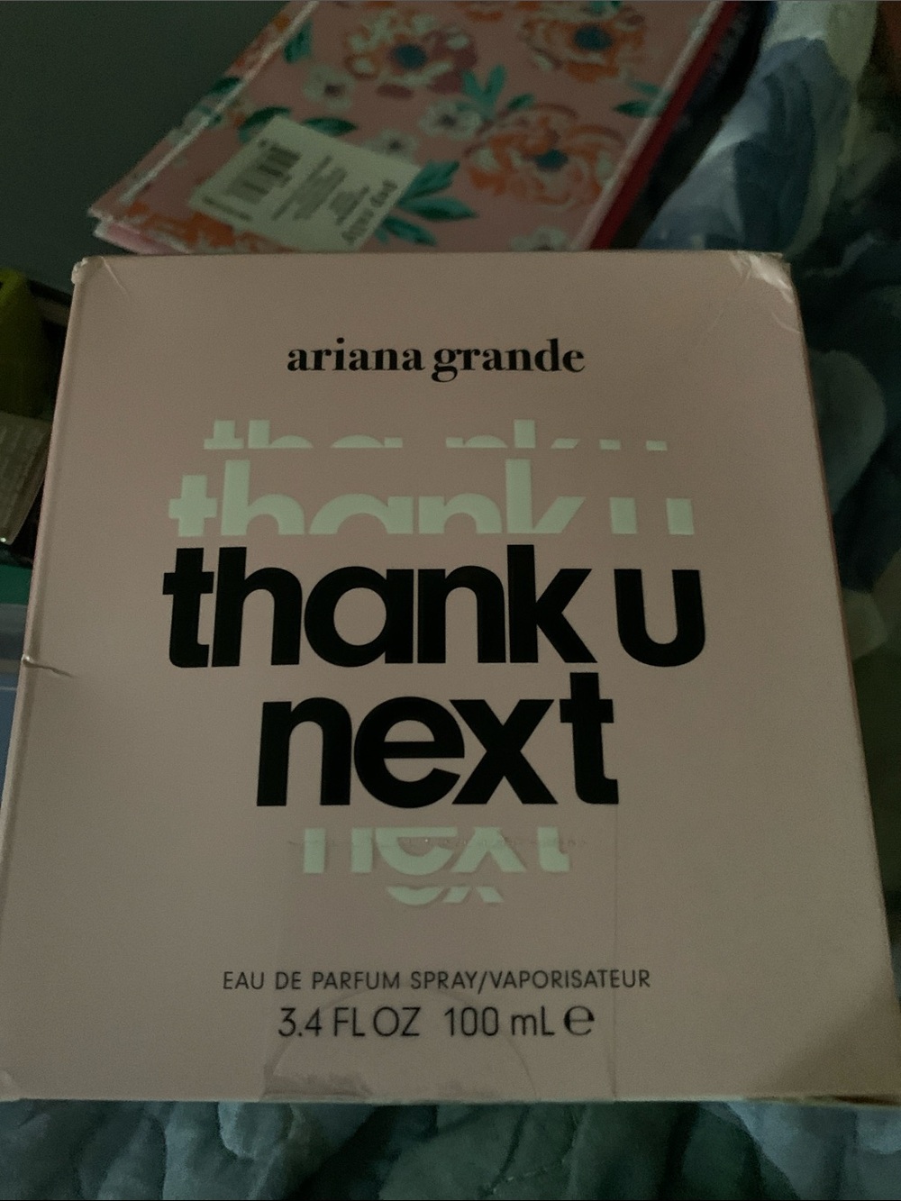 Ariana Grande Thank U Next Fragrance in Pale Pink Box